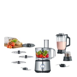 Severin Foodprosessor multifunksjonell KM3892 1,5L 1200W svart