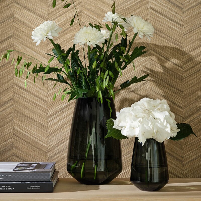 Magnor Optique vase 27 cm koksgrå