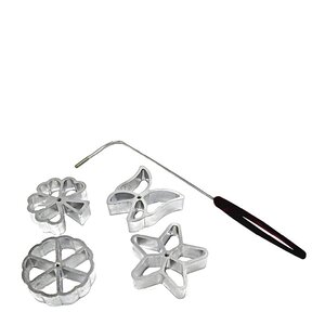 Aanonsen Rosettbakkelsjern sett 4 mønstre