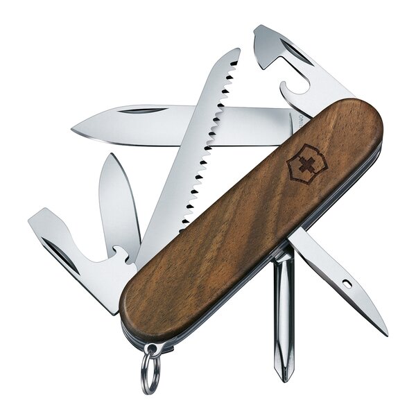 Victorinox Hiker wood lommekniv 91mm 11 funksjoner valnøtt