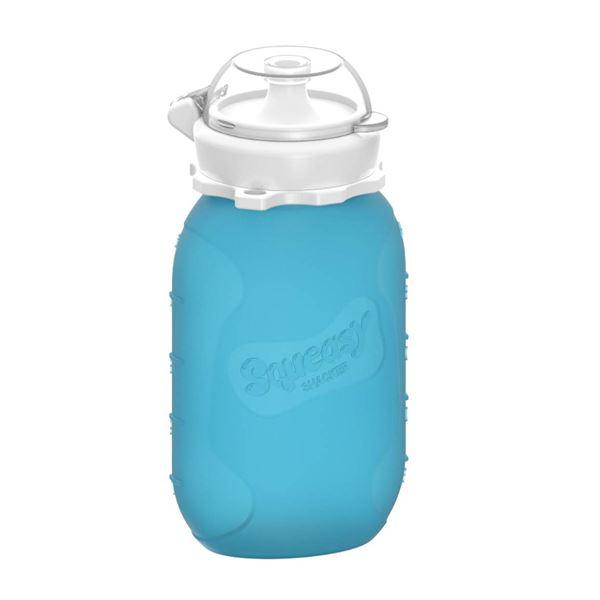 Squeasy Snacker drikkeflaske/klemmepose 177 ml clear blue