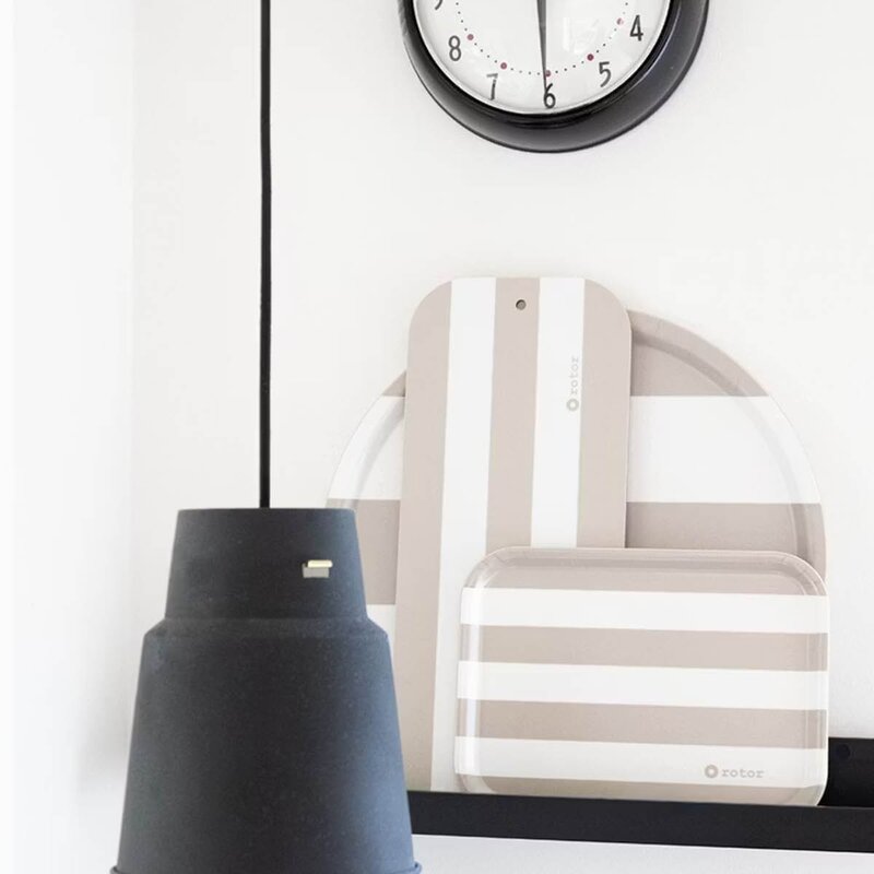 Rotor Design Stripes serveringsbrett 38x38 cm beige/hvit
