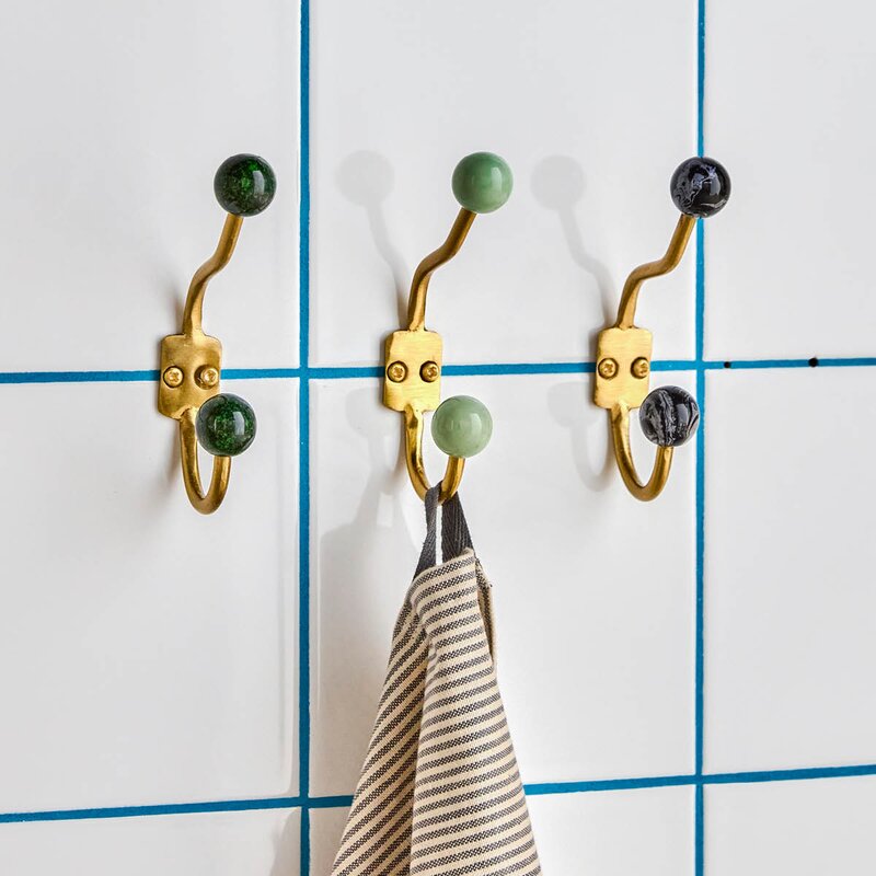 House Doctor Ball knagg 13x2x7 cm 2 stk aqua