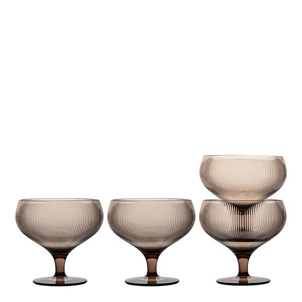 Sagaform Billi champagneglass 40 cl 4 stk brun