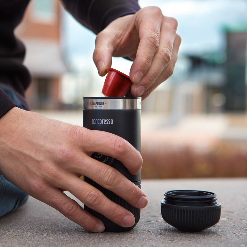 Wacaco Nanopresso espressomaskin med NS adapter grå