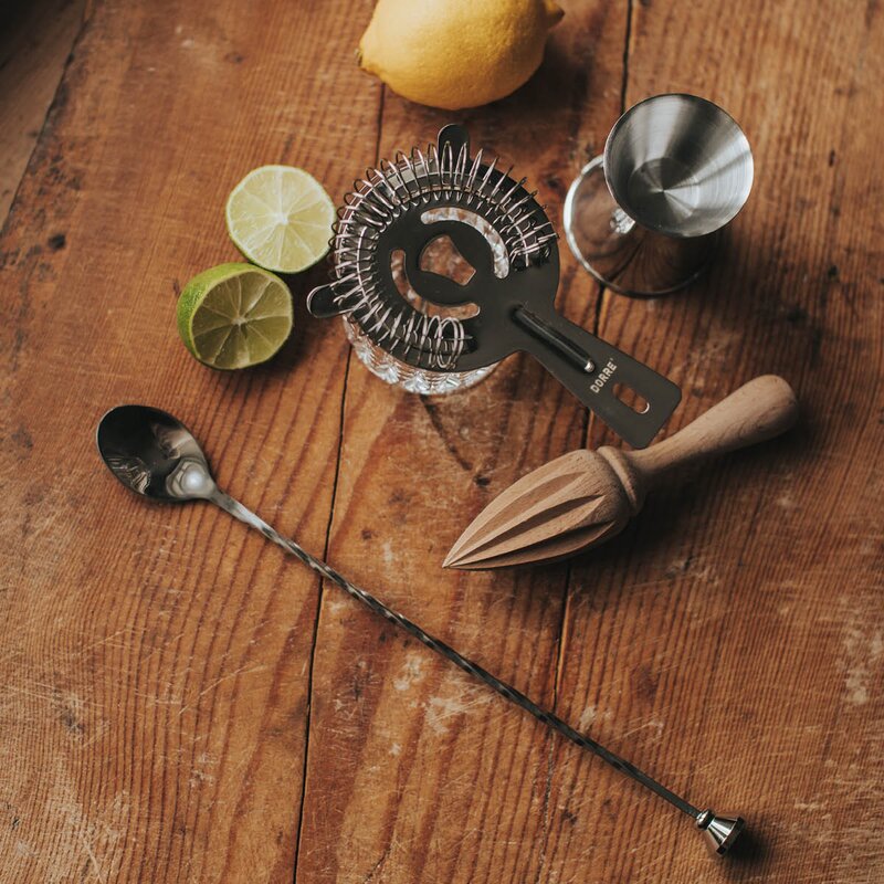 Dorre Bobbee bartilbehør sett 4 deler stål