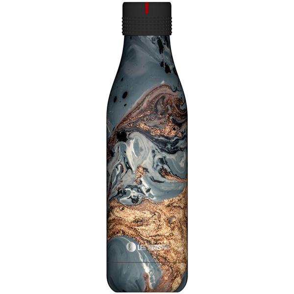 Les Artistes Bottle Up Design termoflaske 0,5L grå/gull