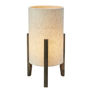 Markslöjd Eruca bordlampe 39 cm brunbeiset/beige tekstil