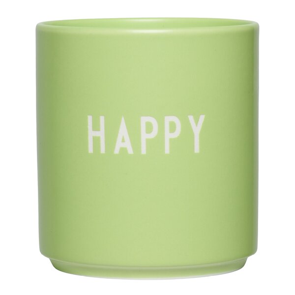Design Letters Favourite kopp HAPPY 25 cl shadow lime
