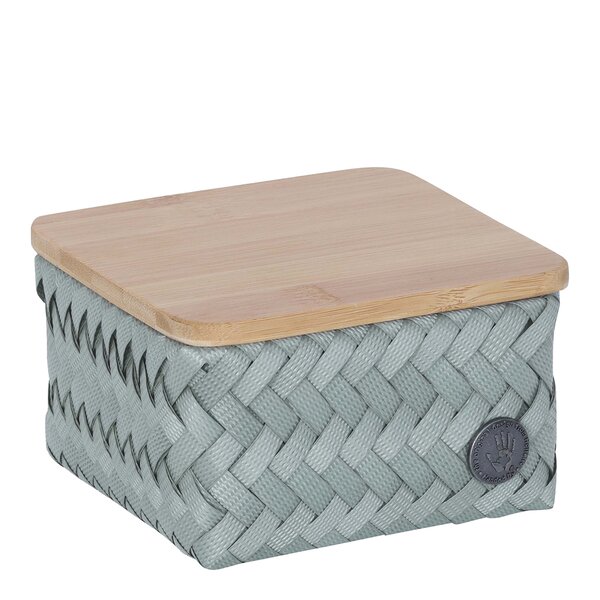Handed By Top Fit Tiny oppbevaringskurv m/lokk 13x13x8 cm eucalyptus