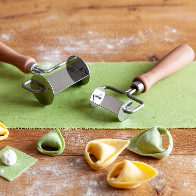 Marcato Pastakutter rektangulær 6 cm rustfritt stål/tre