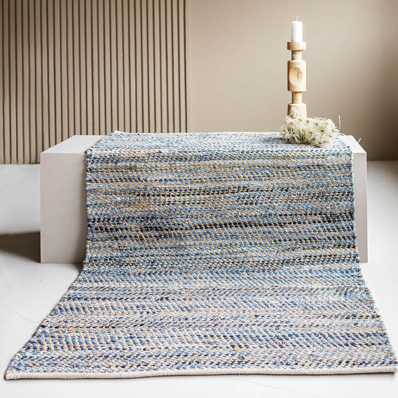 Lone Tepper Bay denim ryeteppe 130x190 cm denimblå