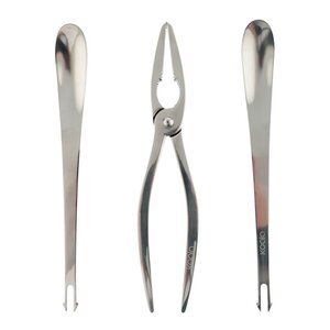 Koala Skalldyrsett med gaffel og tang 3 deler stål