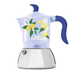 Bialetti Mercato Della Frutta espressokanne 4 kopper induksjon lys blå