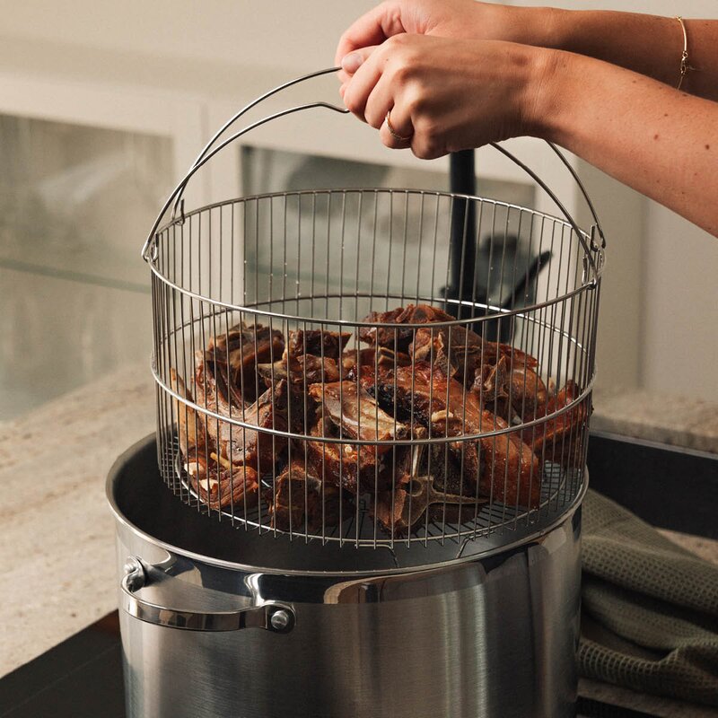 Sabor Optimal gryte med dampkurv 15L rustfritt stål