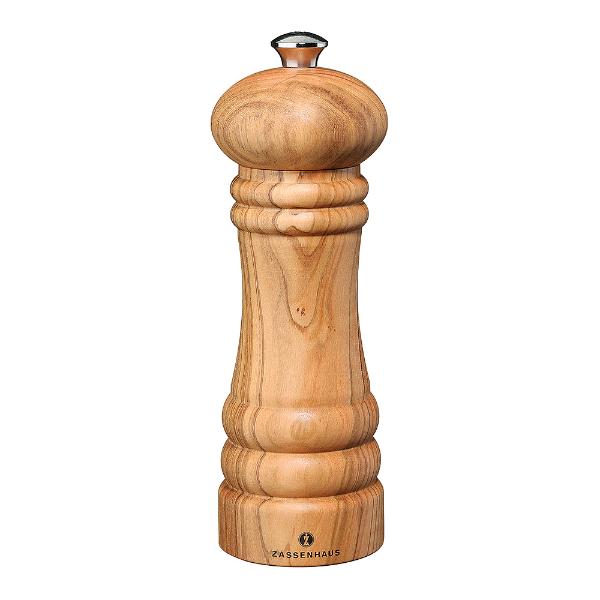 Zassenhaus Macinapepe Berlin 18 Cm, Legno Di Faggio Nero Lucido, Macinino In Ceramica Regolabile, Garanzia 25 Anni