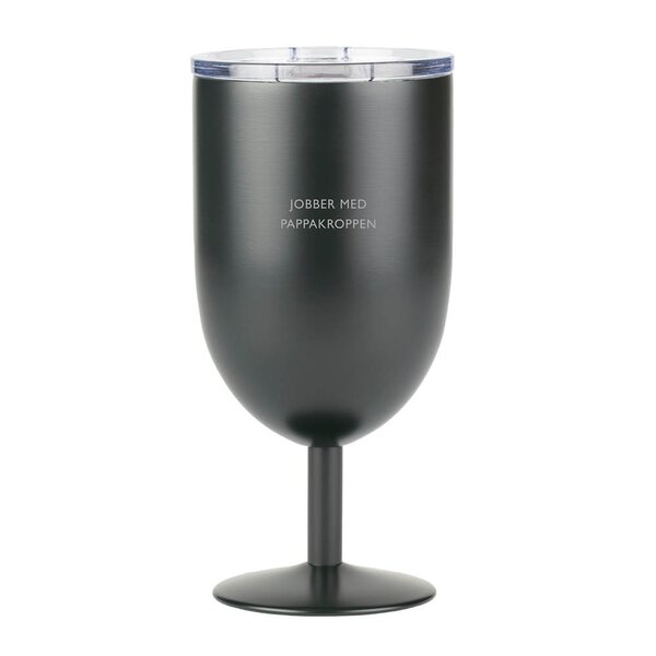 Pictureit Termo ølglass JOBBER MED PAPPAKROPPEN 40 cl sort