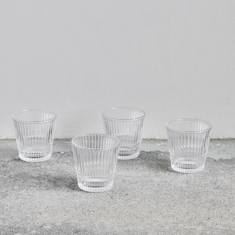 House Doctor Vannglass 8 cm 4 stk klar