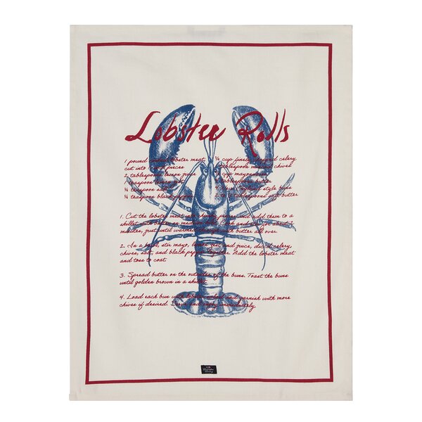 Lexington Lobster roll kjøkkenhåndkle 70x50 cm hvit/rød