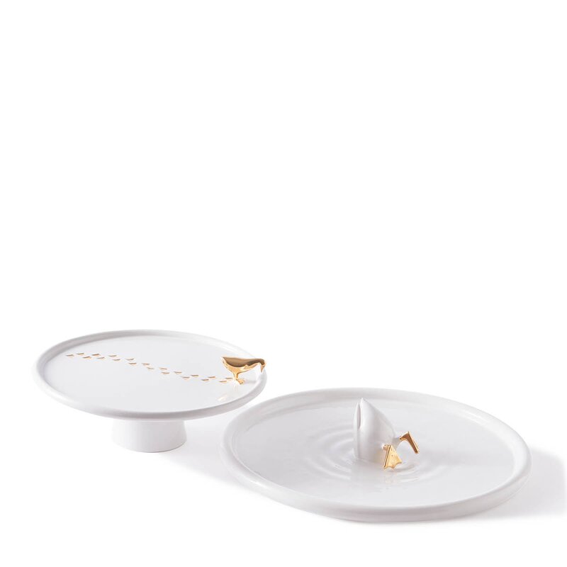 Pols Potten Duck serveringsfat 40x40 cm hv/gu