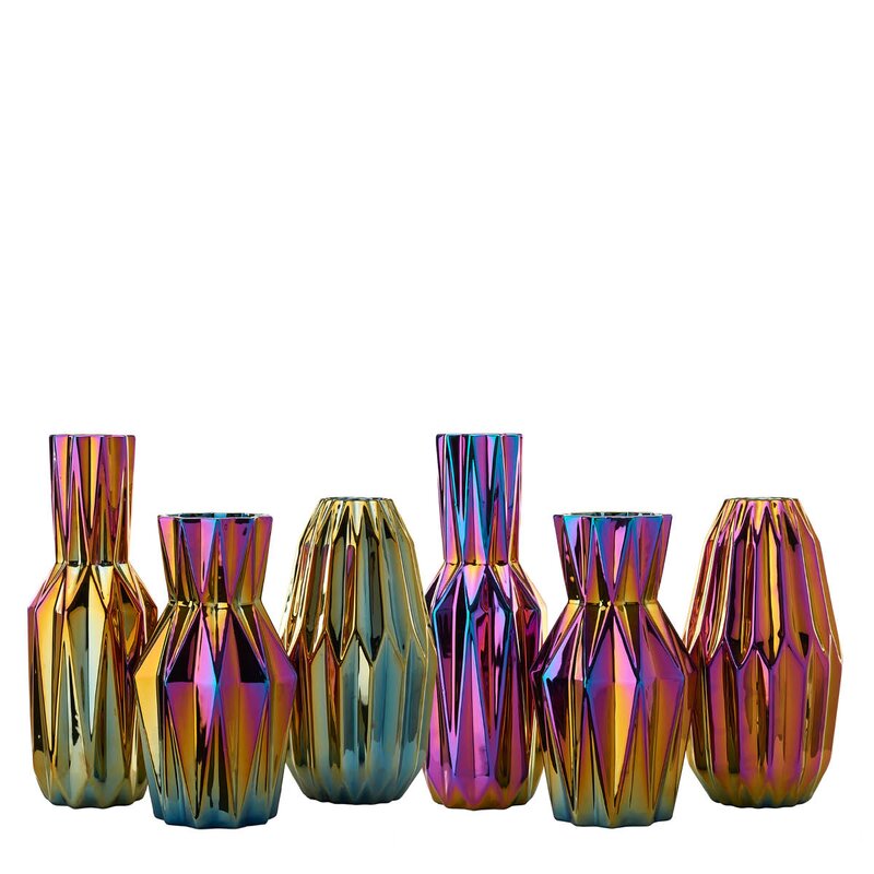 Pols Potten Oily Folds vase S 32 cm multi