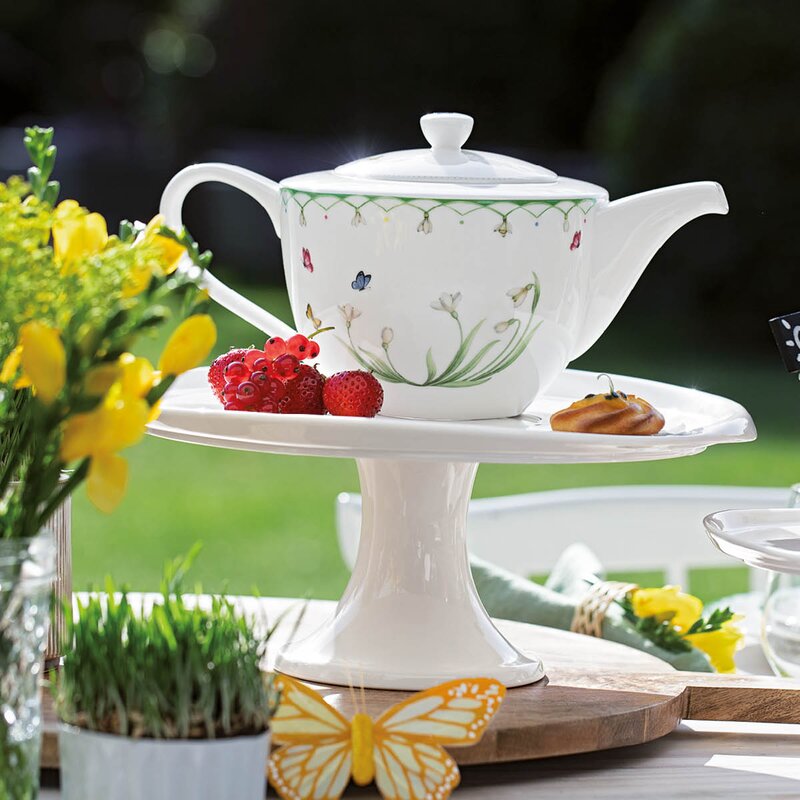 Villeroy & Boch Colourful Spring tekanne 1,3 L hvit/grønn