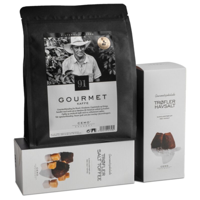 Cemo Gourmet gavesett kaffe & trøfler