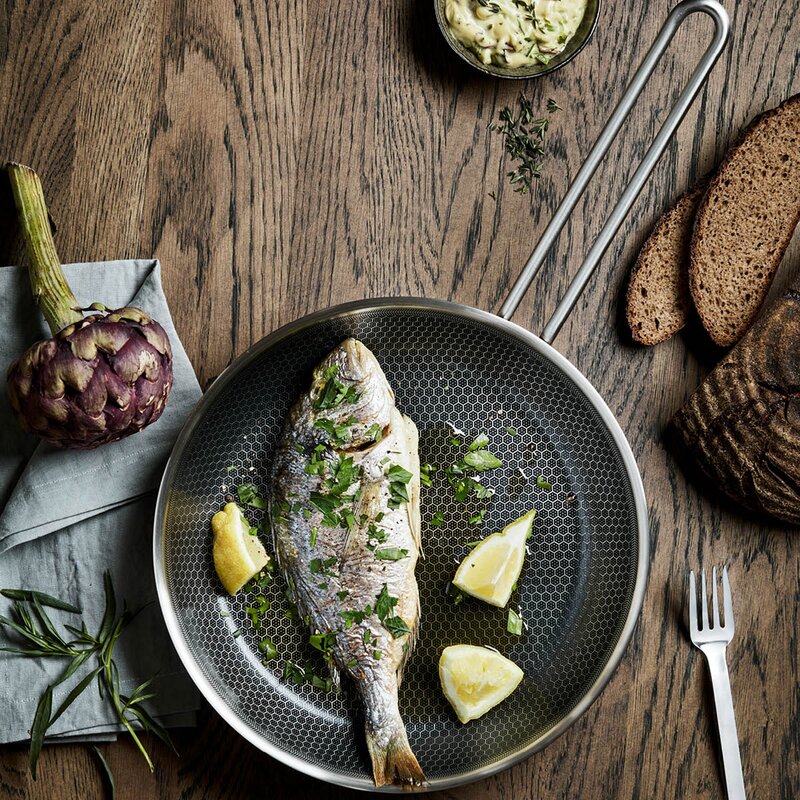 Eva Trio Multi Mosaic stekepanne 28 cm slip-let