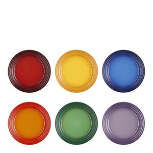 Le Creuset Rainbow frokosttallerken 22 cm 6 stk 