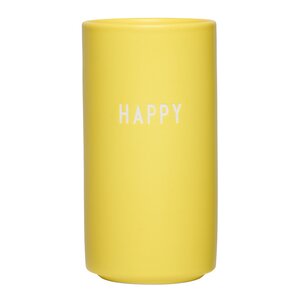 Design Letters Favourite vase HAPPY 11 cm yellow