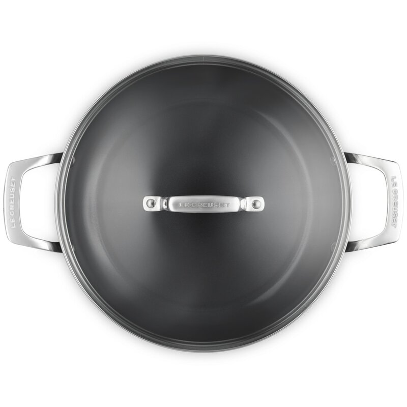 Le Creuset ENSC traktørpanne med glasslokk 3,2L 28 cm black