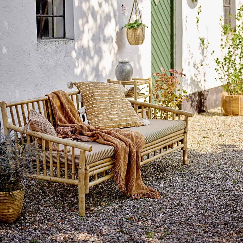 Bloomingville Pledd Ginna 160x130 cm brun