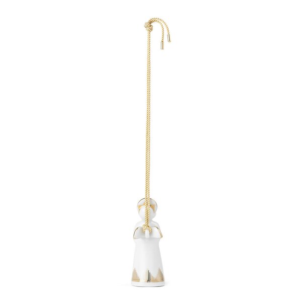 Royal Copenhagen Juleengel med salmebok 9,5 cm hvit/gull