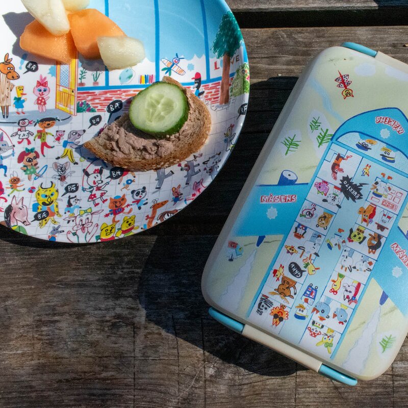 Modern House Bukkene Bruse tallerken 22,5 cm back to school blå