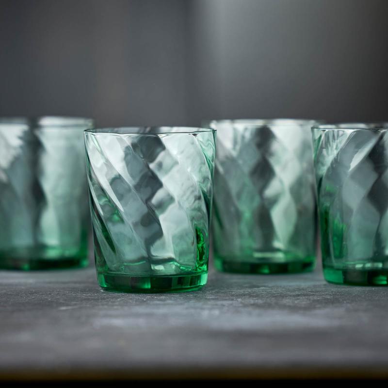 Lyngby Glas Vienna vannglass 30 cl 4 stk grønn