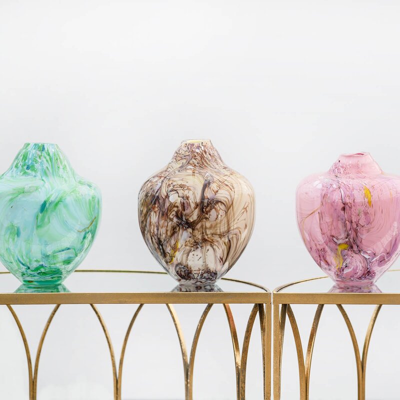 Magnor Unik skulptur kunstglass M 24 cm brun multi