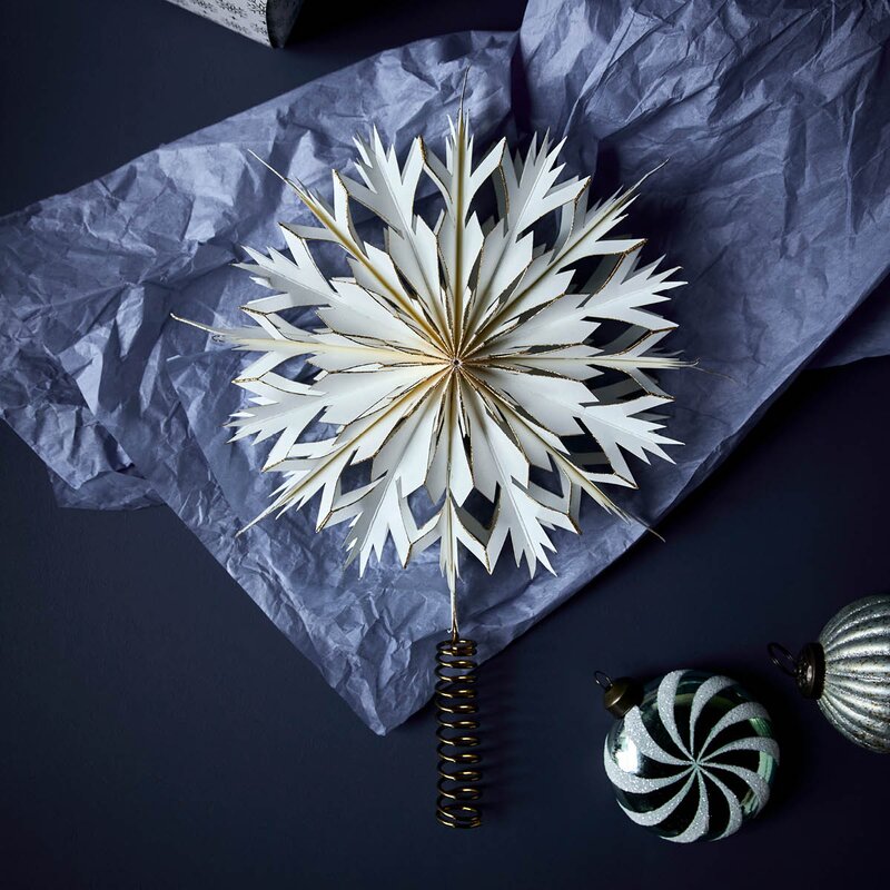 House Doctor Alsta juletrestjerne 35 cm hvit gull