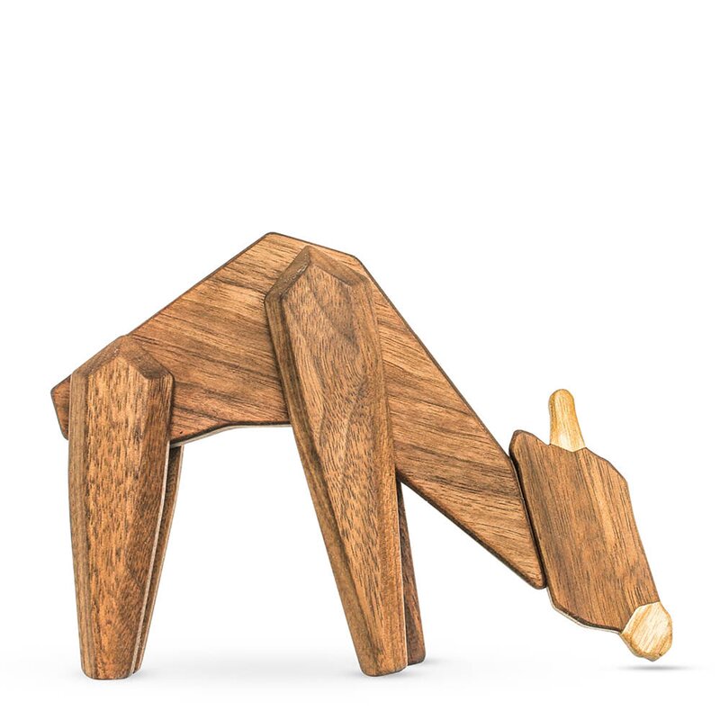 FableWood Giraff trefigur 23 cm valnøtt/ask