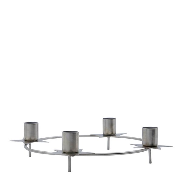 House Doctor Stage lysestake i jern 24 cm sølv