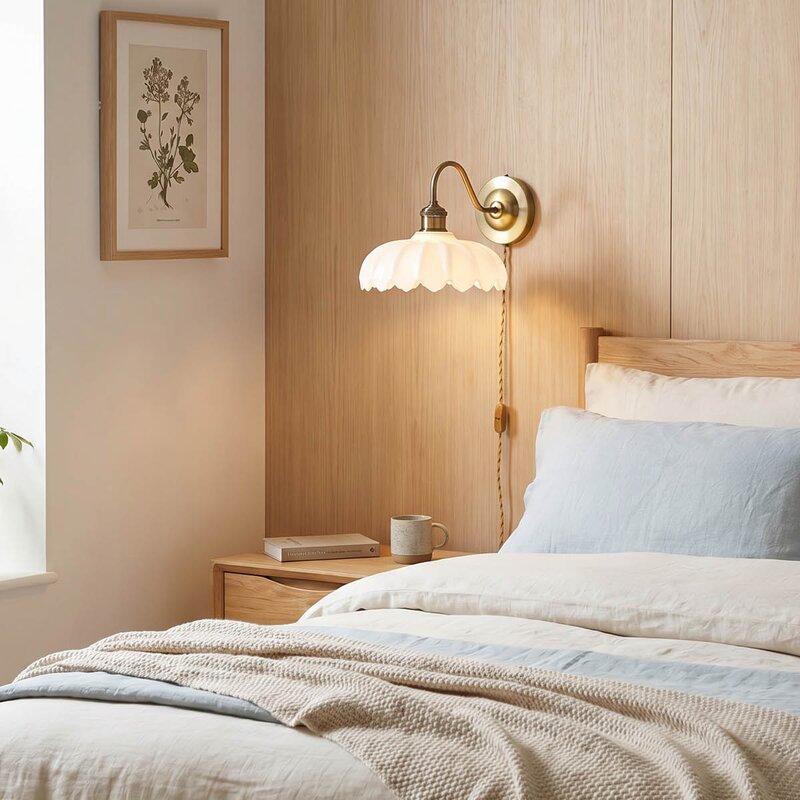Aneta Lighting Sofia vegglampe 32 cm antikk/hvit