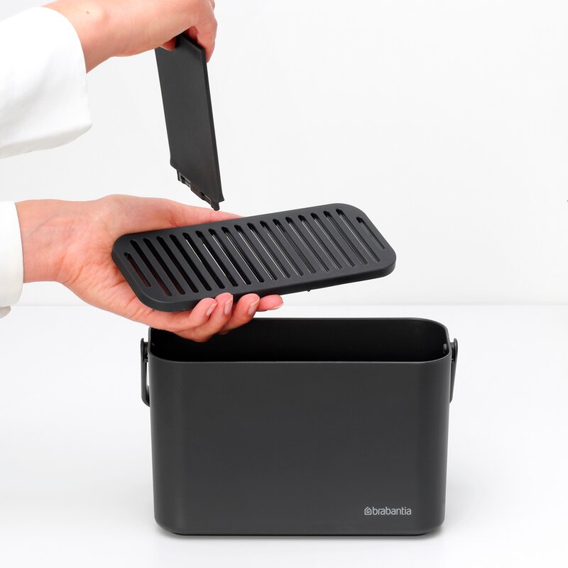 Brabantia Bøtte med inndeling 2 L mørk grå