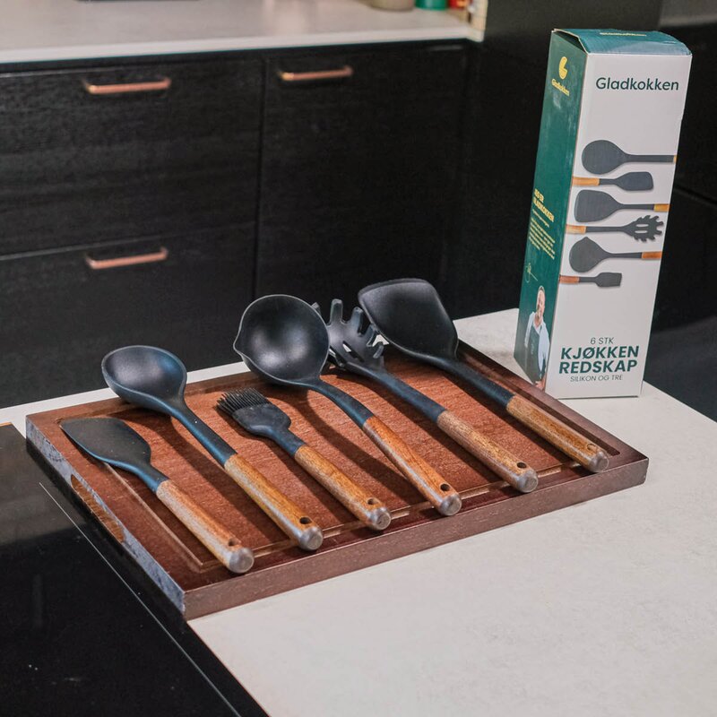 Gladkokken Premium kjøkkenredskaper i tre 6 stk