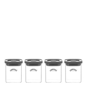 Kilner Fresh krydderkrukkesett 4 deler glass/grå