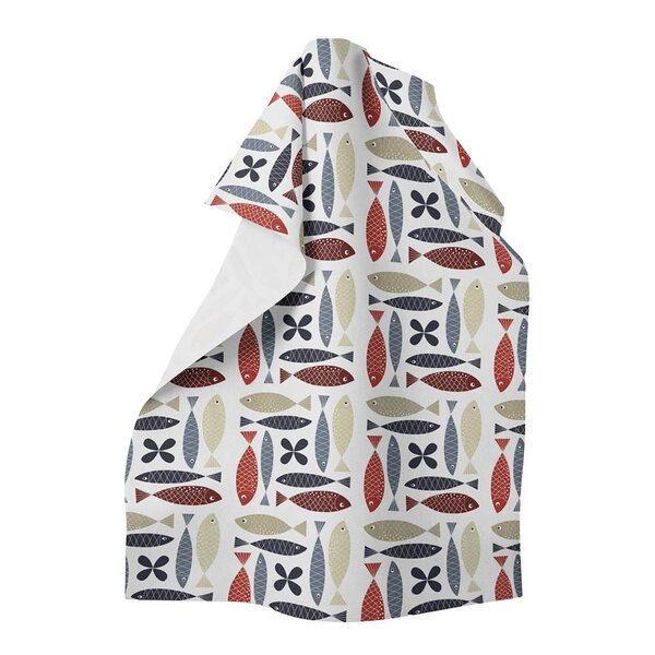 Arvidssons Textil Fina fisken kjøkkenhåndkle blå