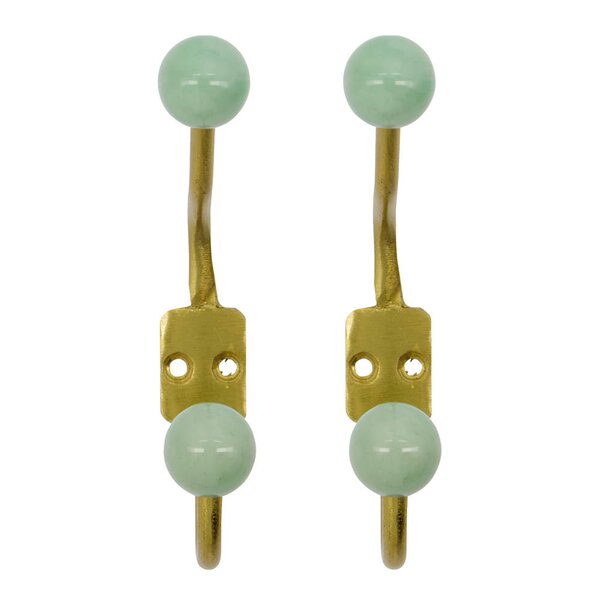 House Doctor Ball knagg 13x2x7 cm 2 stk aqua