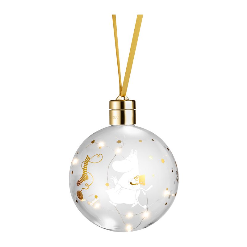 Muurla Mummi kule med LED lys 11 cm gnistrende stjerner