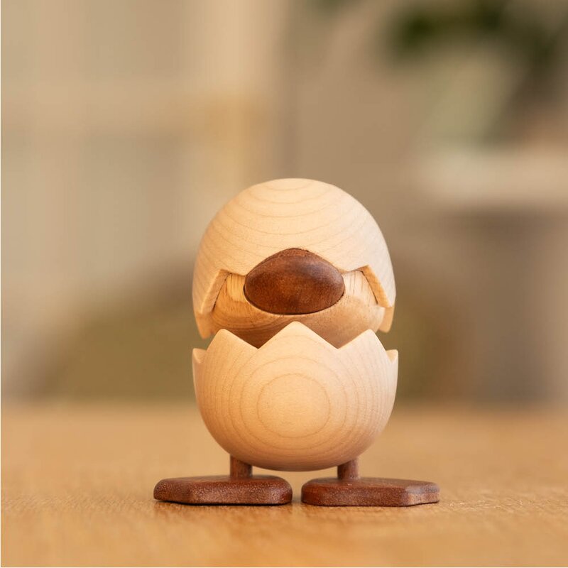 FableWood Den stygge andungen trefigur 8 cm gummitre/sapele