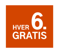 Merkelapp med teksten Hver 6. gratis