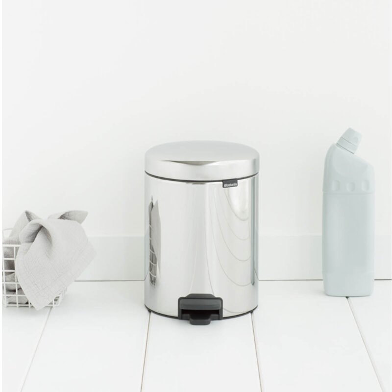 Brabantia NewIcon pedalbøtte 5L blankt stål