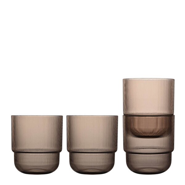 Sagaform - Billi vannglass 40 cl 4 stk brun
